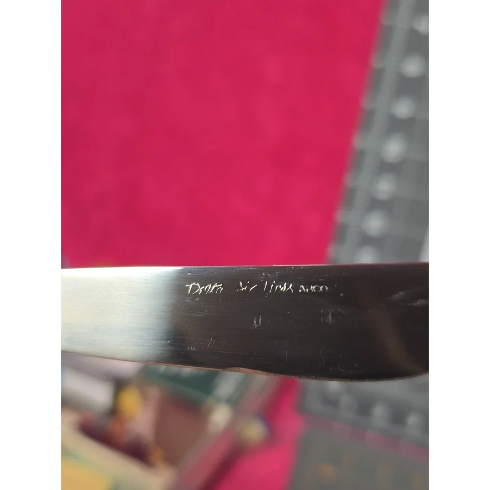 Delta Airlines ABCO Silverware Knife Collectible First Class Signature Stamp Set